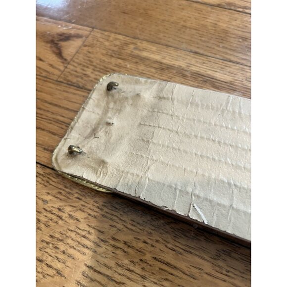 Iconic Vintage Chanel Metallic Gold Rectangle W/ Original Cloth Belt 70s Womens - Picture 9 of 16